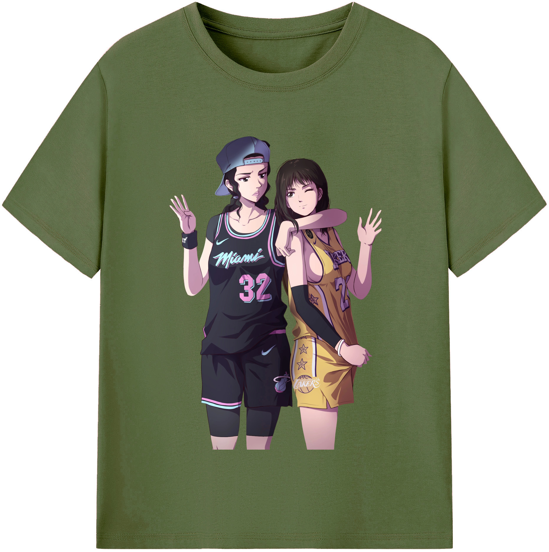 SLAM DUNK／スラムダンク 綿100％半袖Tシャツ（フロントプリント）